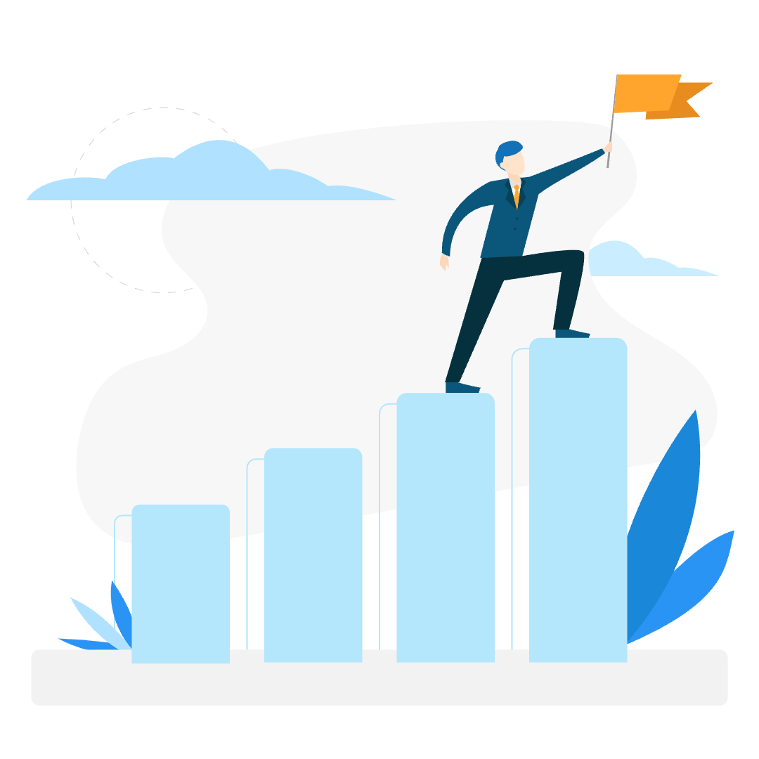 成長チャートのイラスト